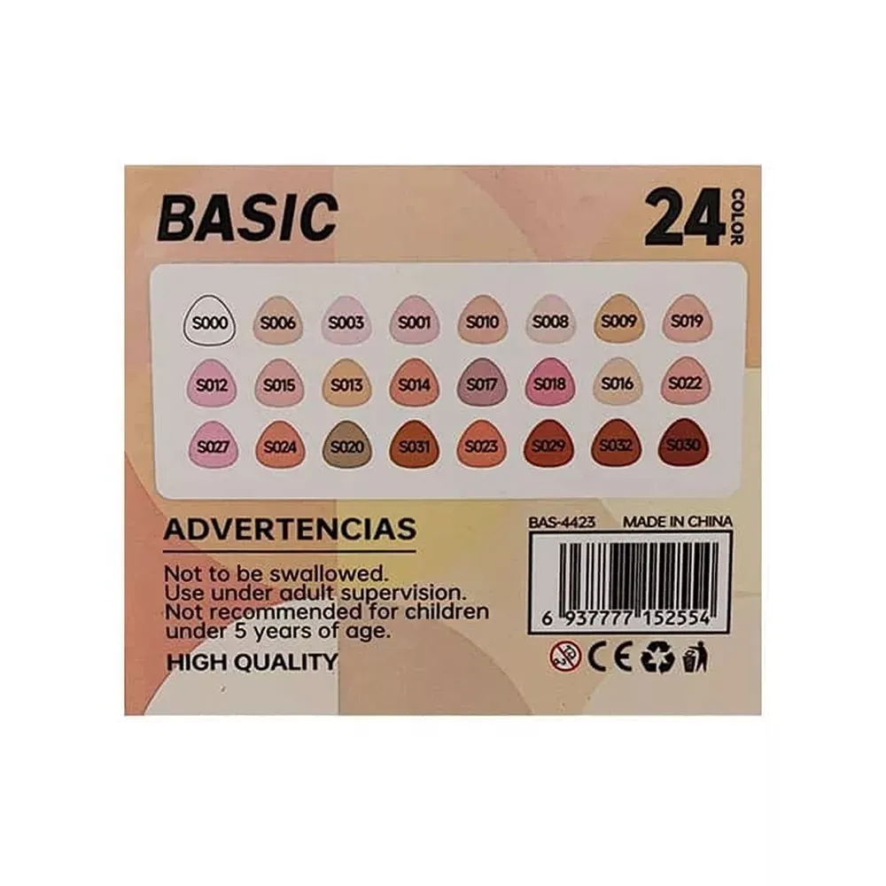 ماژیک راندو بیسیک 24 رنگ مدل طیف پوست — Basic — تصویر ۲