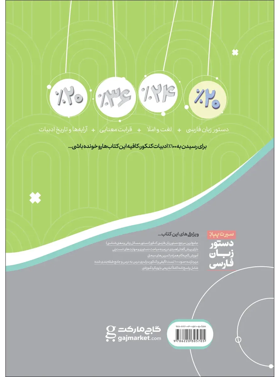 دستور زبان فارسی جامع کنکور سری سیر تا پیاز موضوعی برای کنکور 1401 گاج