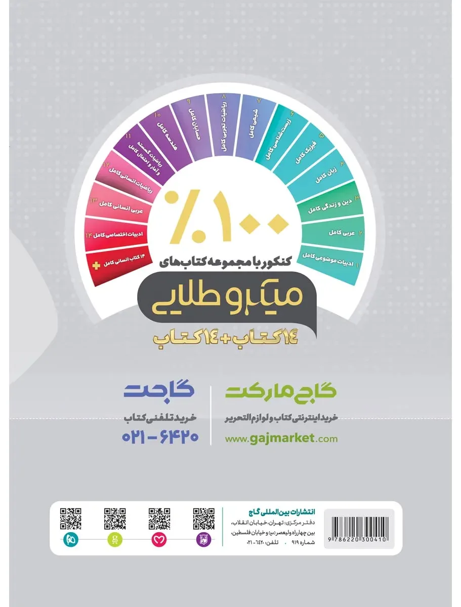 حسابان کامل جامع کنکور ریاضی جلد درسنامه سری میکرو طلایی نظام جدید گاج