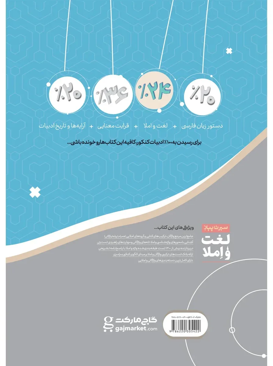 لغت و املا فارسی جامع کنکور سری سیر تا پیاز موضوعی برای کنکور 1401 گاج