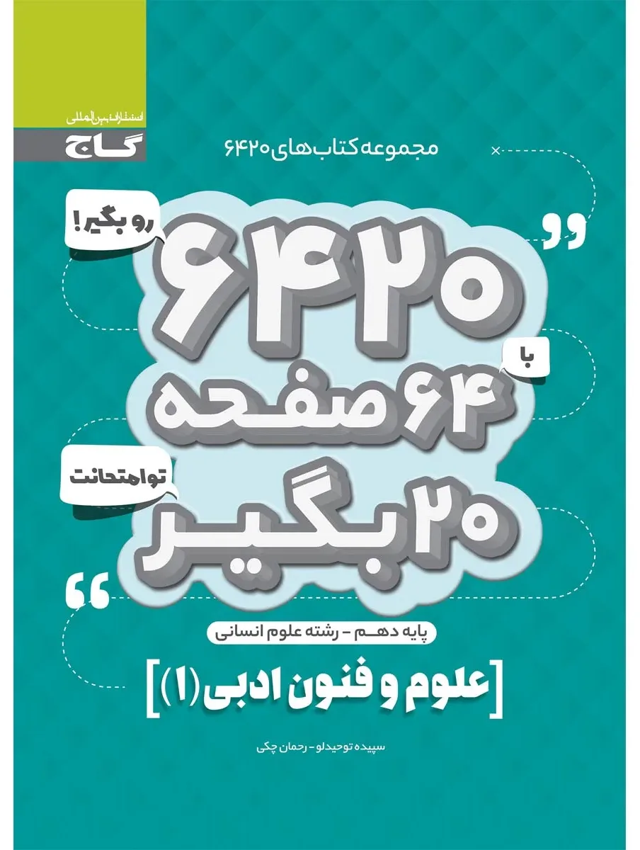 علوم و فنون ادبی دهم انسانی سری 6420 گاج