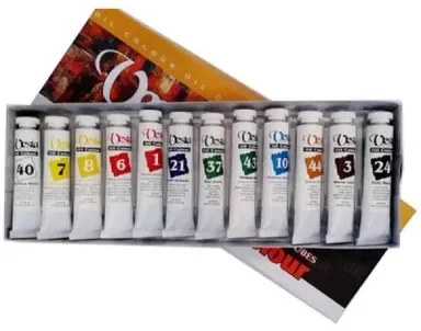 رنگ روغنی 21ml وستا جعبه 12 رنگ — Vesta — تصویر ۲