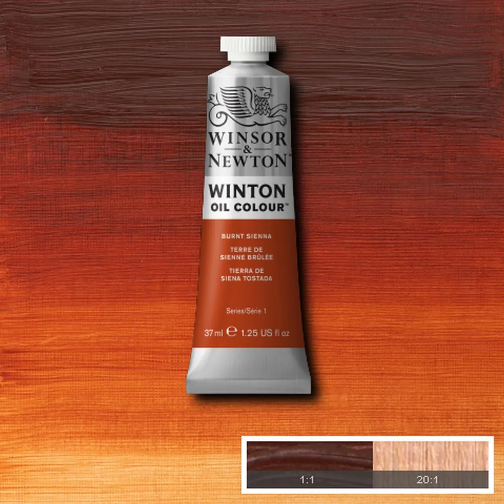 رنگ روغن وینزور اند نیوتون سری وینتون burnt sienna کد 074 37ml