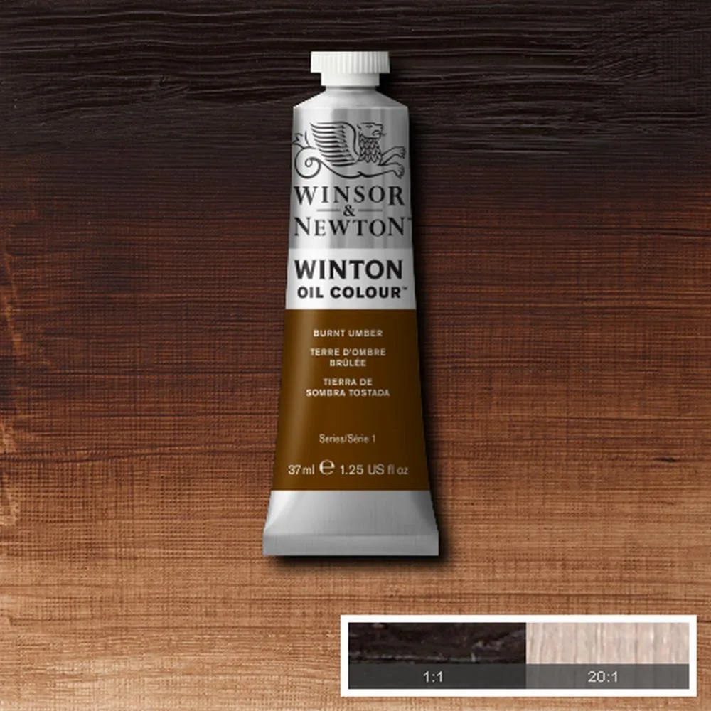رنگ روغن وینزور اند نیوتون سری وینتون burnt umber کد 076 37ml