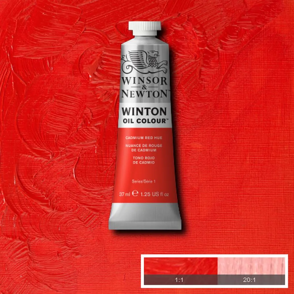 رنگ روغن وینزور اند نیوتون سری وینتون cadmium red hue کد 095 37ml