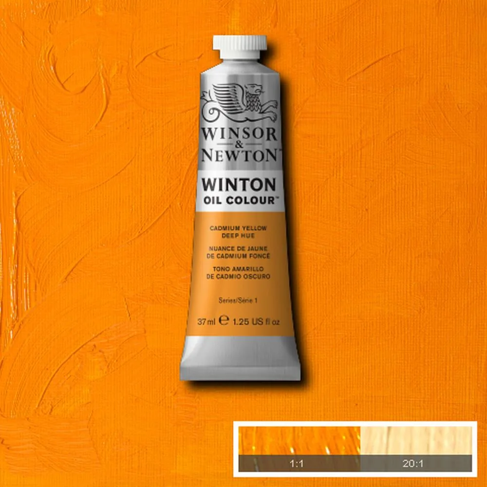 رنگ روغن وینزور اند نیوتون سری وینتون cadmium yellow deep hue کد 115 37ml