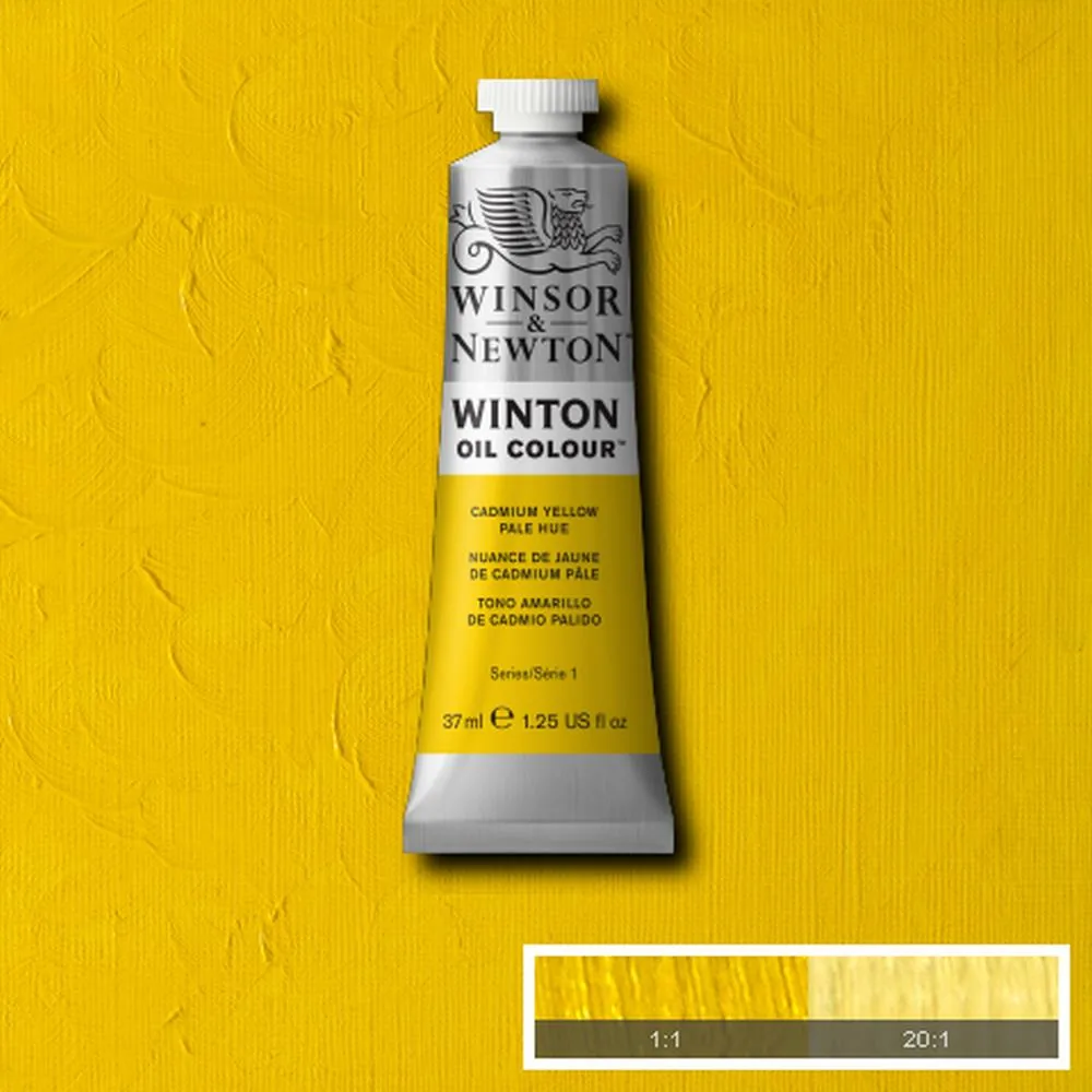 رنگ روغن وینزور اند نیوتون سری وینتون cadmium yellow pale hue کد 119 37ml