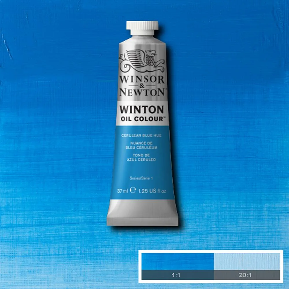 رنگ روغن وینزور اند نیوتون سری وینتون cerulean blue hue کد 138 37ml
