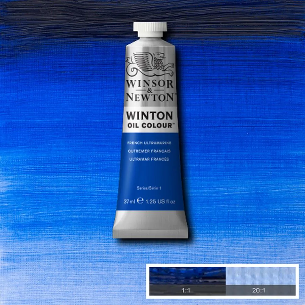 رنگ روغن وینزور اند نیوتون سری وینتون french ultramarine کد 263 37ml