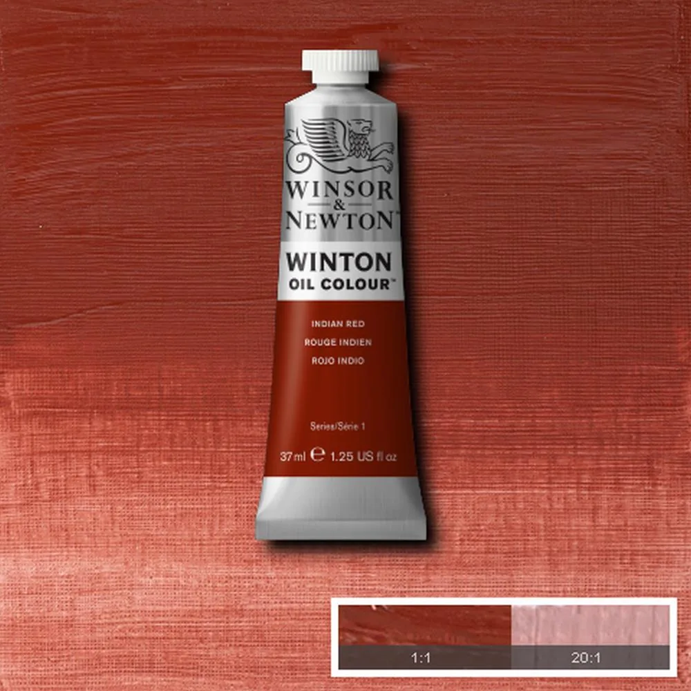 رنگ روغن وینزور اند نیوتون سری وینتون indian red کد 317 37ml