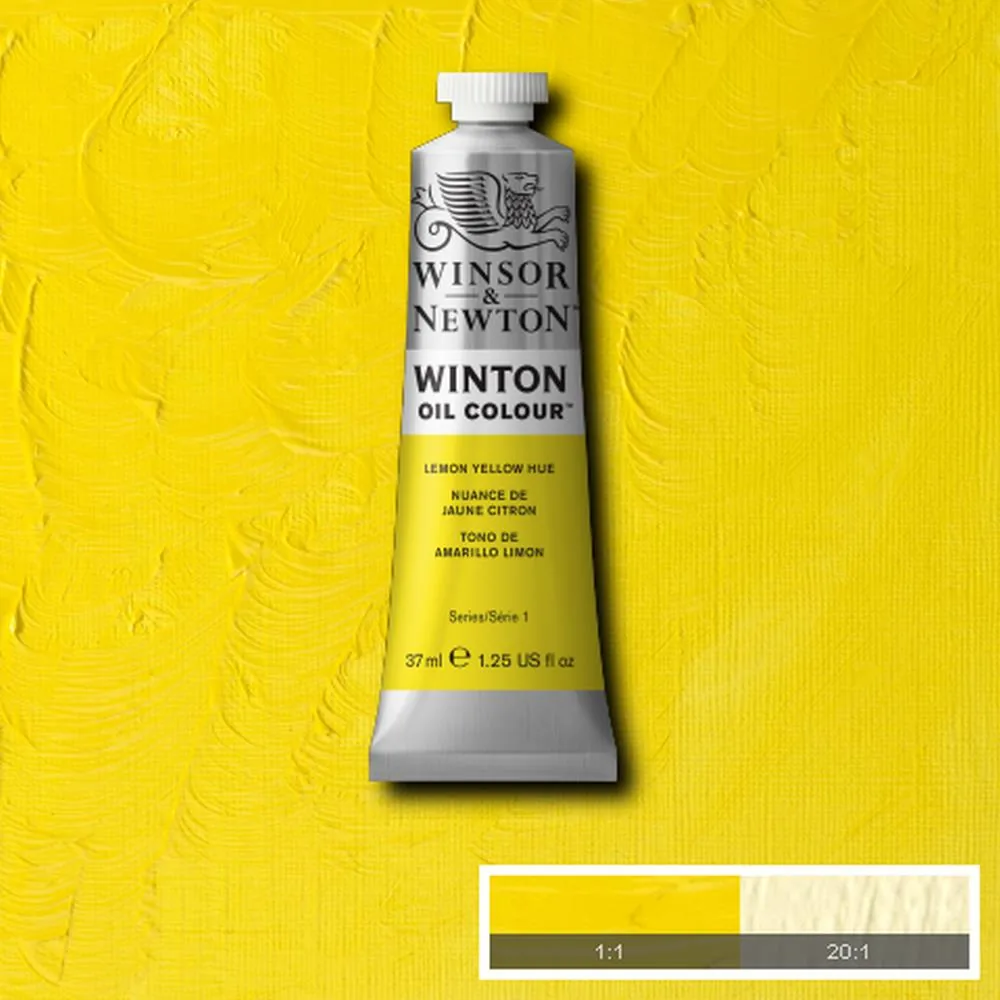 رنگ روغن وینزور اند نیوتون سری وینتون lemon yellow hue کد 346 37ml