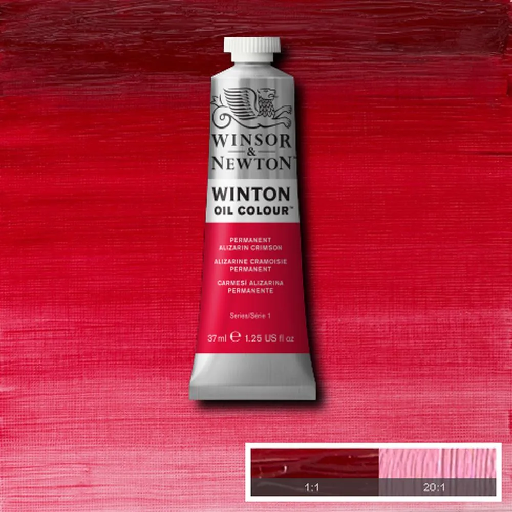رنگ روغن وینزور اند نیوتون سری وینتون permanent alizarin crimson کد 468 37ml