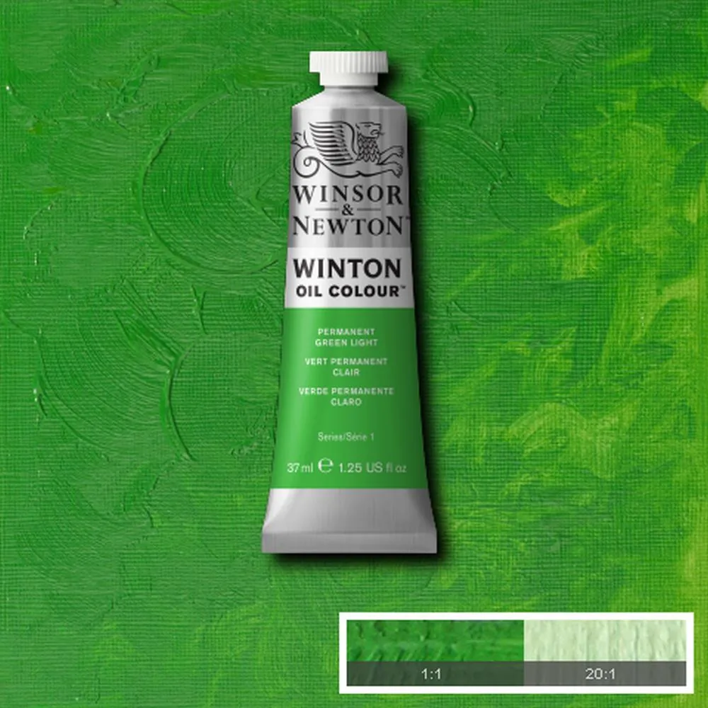 رنگ روغن وینزور اند نیوتون سری وینتون permanent green light کد 483 37ml