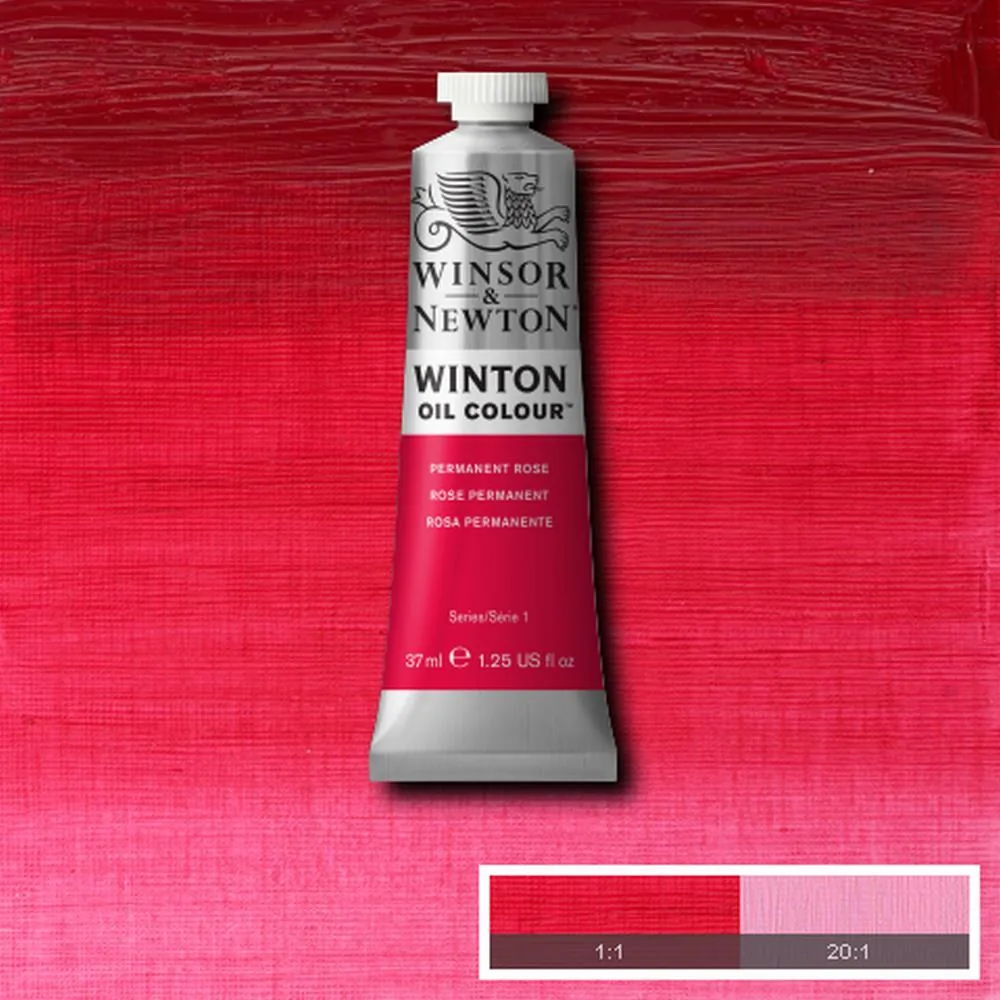 رنگ روغن وینزور اند نیوتون سری وینتون permanent rose کد 502 37ml