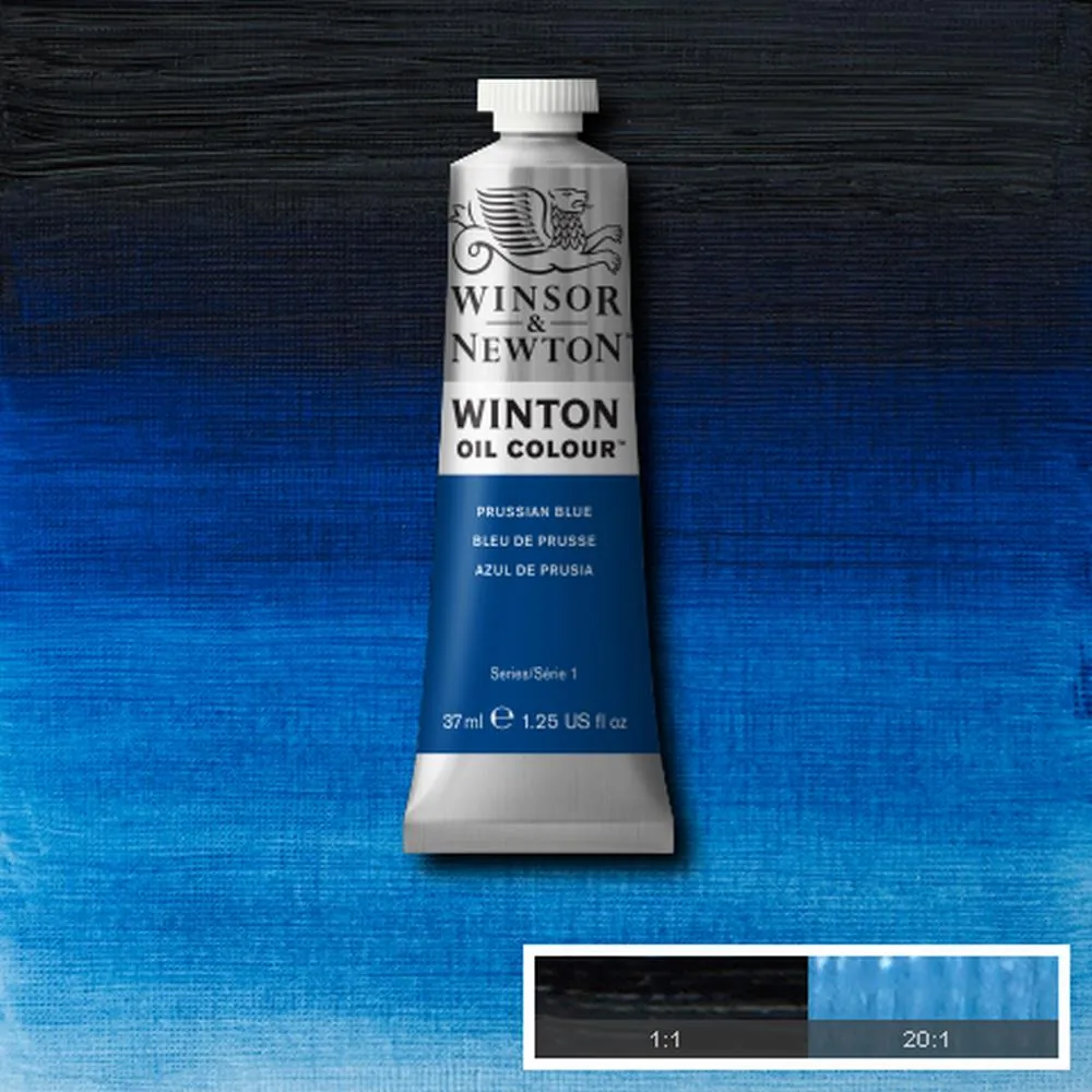 رنگ روغن وینزور اند نیوتون سری وینتون prussian blue کد 538 37ml