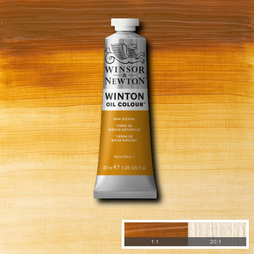 رنگ روغن وینزور اند نیوتون سری وینتون raw sienna کد 552 37ml