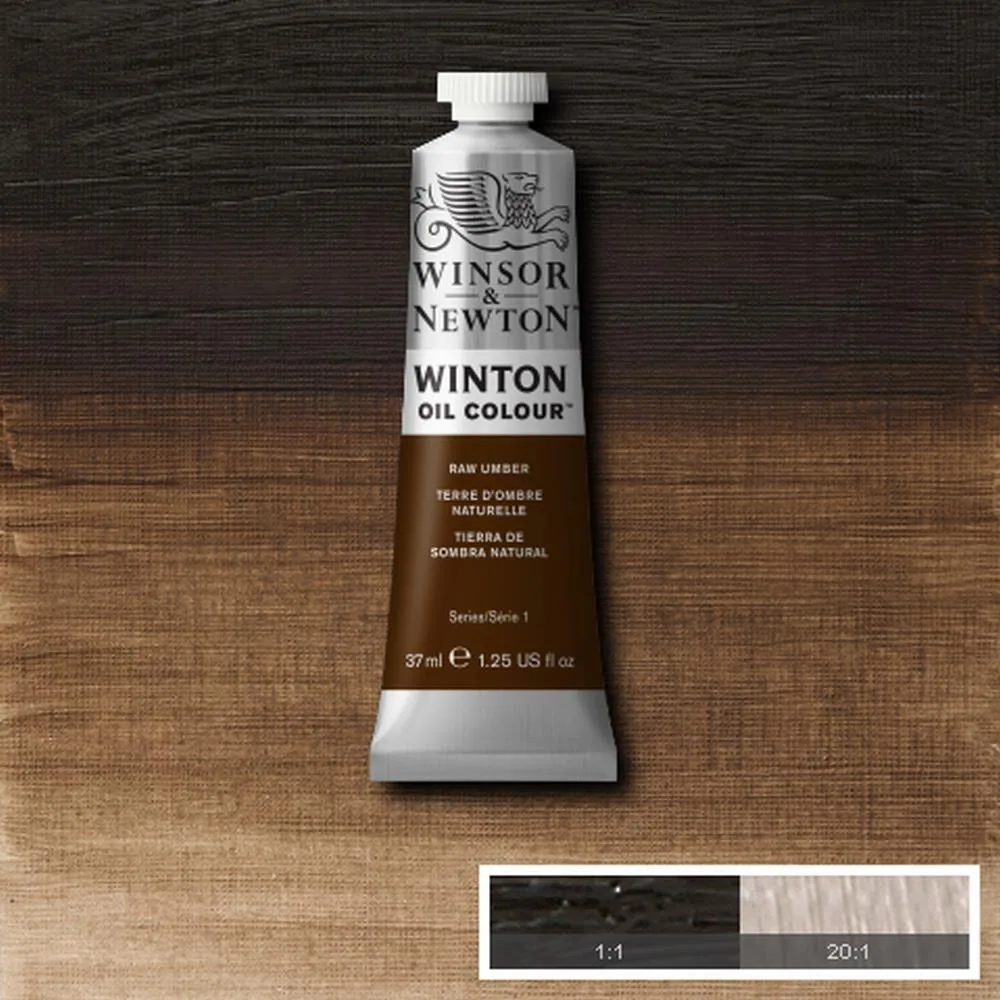 رنگ روغن وینزور اند نیوتون سری وینتون raw umber کد 554 37ml
