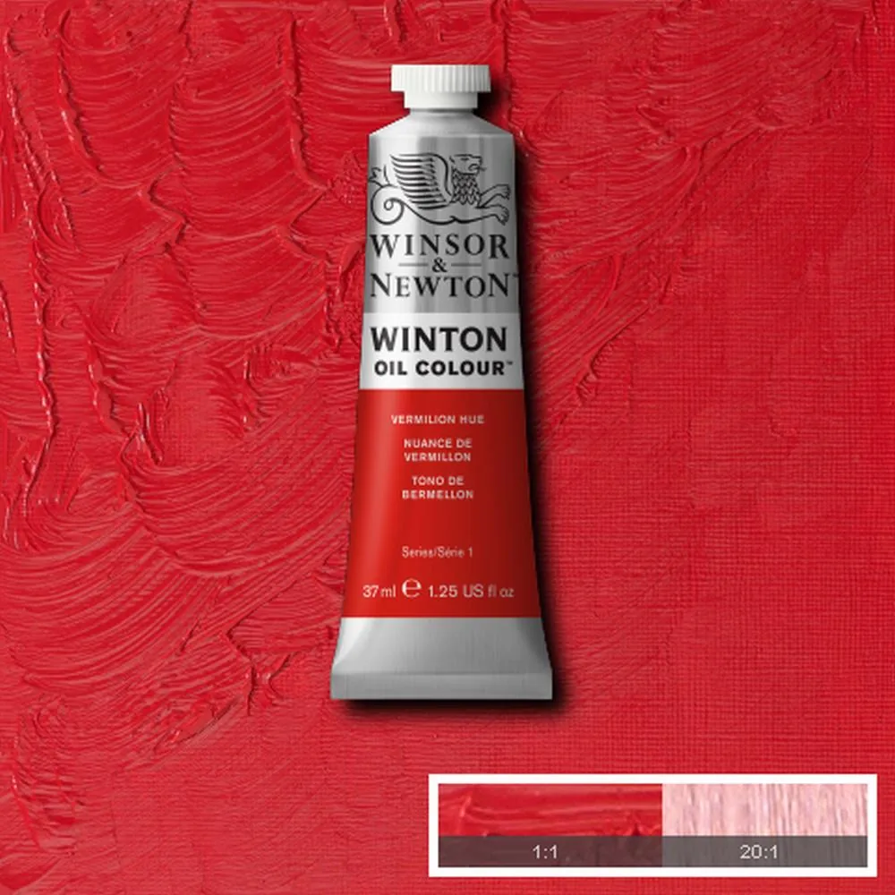 رنگ روغن وینزور اند نیوتون سری وینتون vermilion hue کد 682 37ml