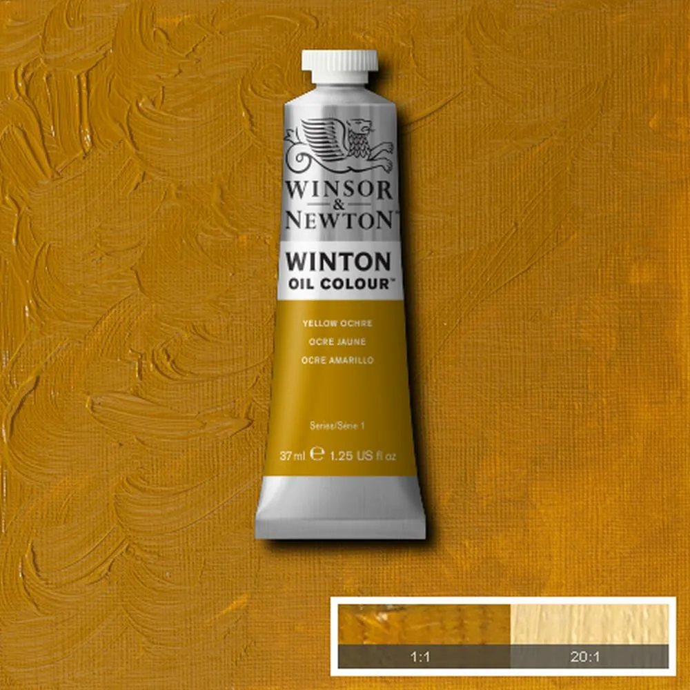 رنگ روغن وینزور اند نیوتون سری وینتون yellow ochre کد 744 37ml