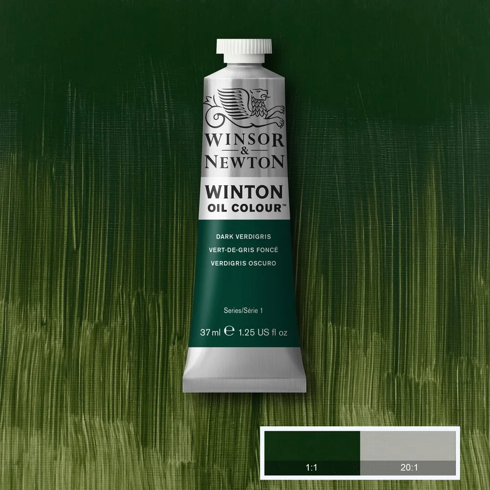 رنگ روغن وینزور اند نیوتون سری وینتون dark verdigris کد 405 37ml