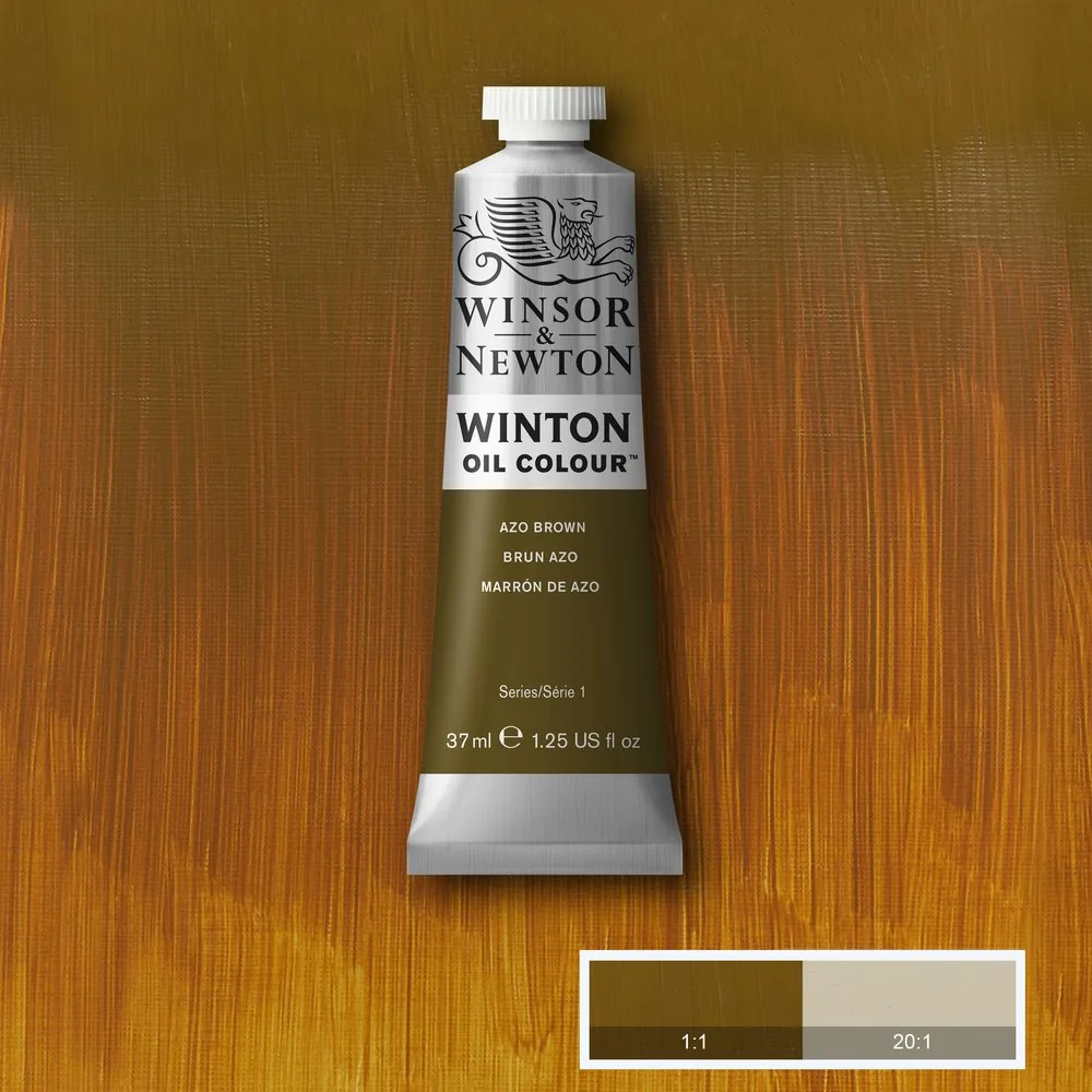 رنگ روغن وینزور اند نیوتون سری وینتون azo brown کد 389 37ml