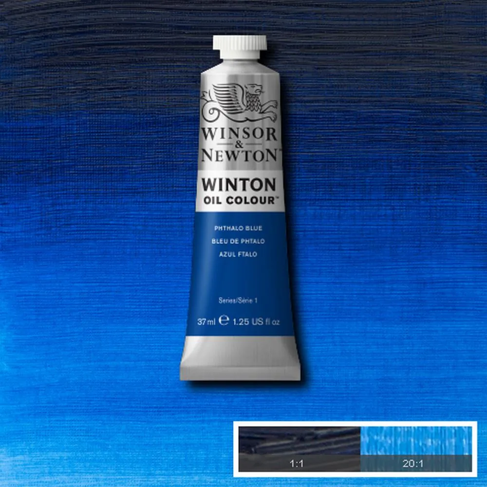 رنگ روغن وینزور اند نیوتون سری وینتون Phthalo Blue کد 516 37ml
