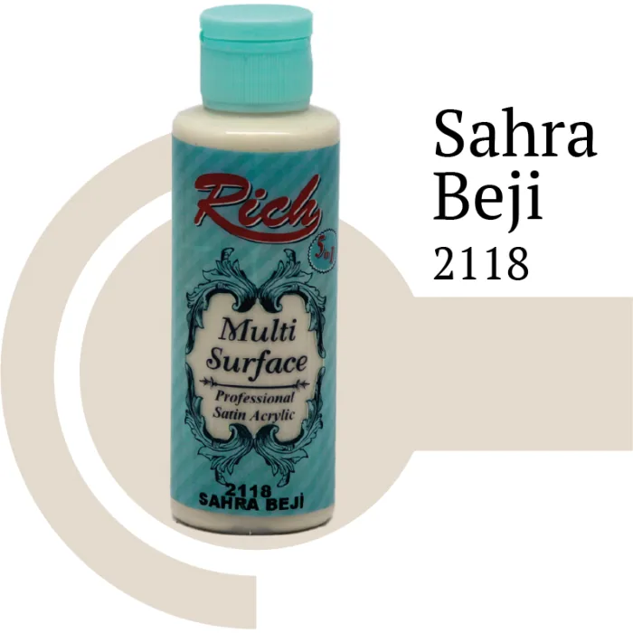رنگ مولتی سرفیس ریچ بژ صحرایی (sahara beige) کد 2118 حجم 120 میلی‌لیتر