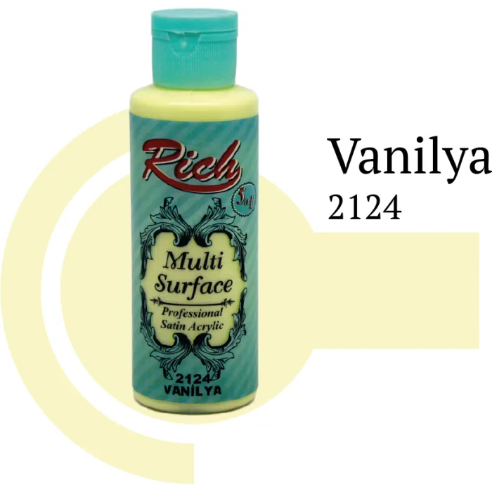 رنگ مولتی سرفیس ریچ وانیلی (VANILLA) کد 2124 حجم 120 میلی‌لیتر