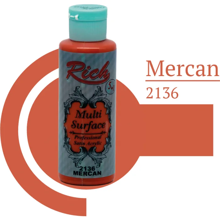 رنگ مولتی سرفیس ریچ مرجانی (coral) کد 2136 حجم 120 میلی‌لیتر
