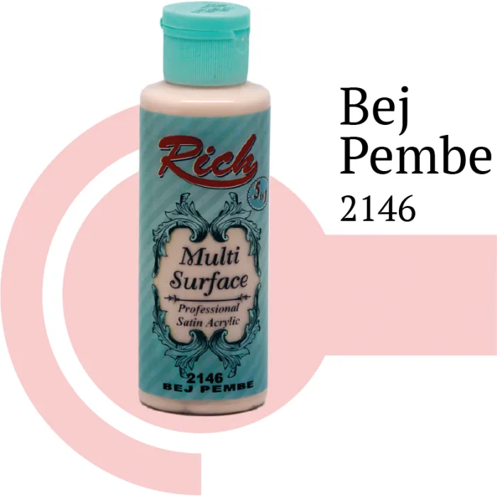 رنگ مولتی سرفیس ریچ صورتی بژ (beige pink) کد 2146 حجم 120 میلی‌لیتر