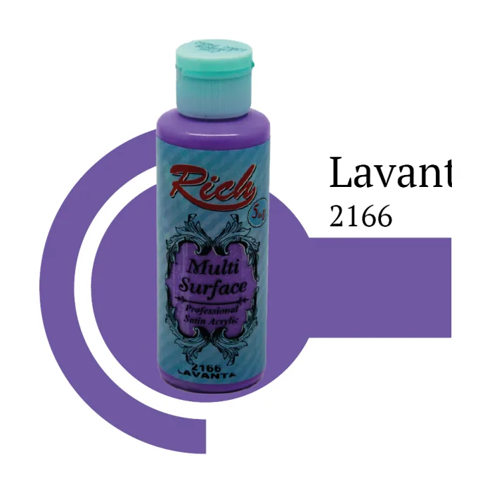 رنگ مولتی سرفیس ریچ اسطوخودوس (lavender) کد 2166 حجم 120 میلی‌لیتر