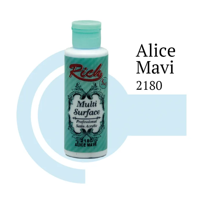 رنگ مولتی سرفیس ریچ آبی آلیس (alice blue) کد 2180 حجم 120 میلی‌لیتر