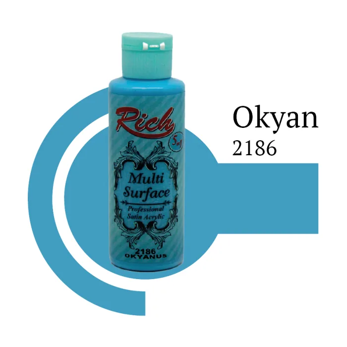 رنگ مولتی سرفیس ریچ اقیانوسی تیره (deep ocean) کد 2186 حجم 120 میلی‌لیتر