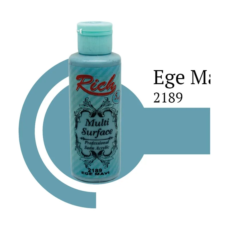 رنگ مولتی سرفیس ریچ آبی اژه‌ای (egean blue) کد 2189 حجم 120 میلی‌لیتر