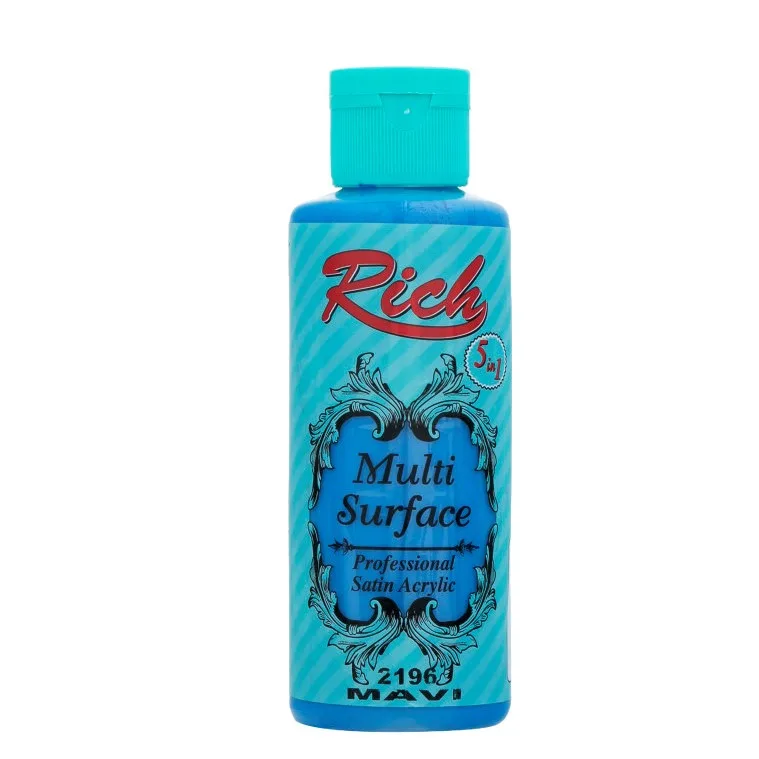 رنگ مولتی سرفیس ریچ آبی (blue) کد 2196 حجم 120 میلی‌لیتر
