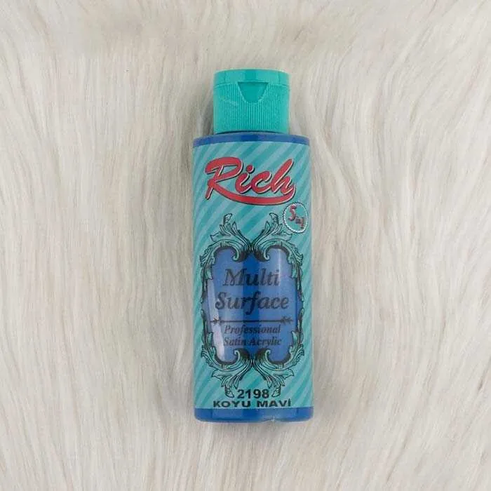 رنگ مولتی سرفیس ریچ آبی تیره (dark blue) کد 2198 حجم 120 میلی‌لیتر