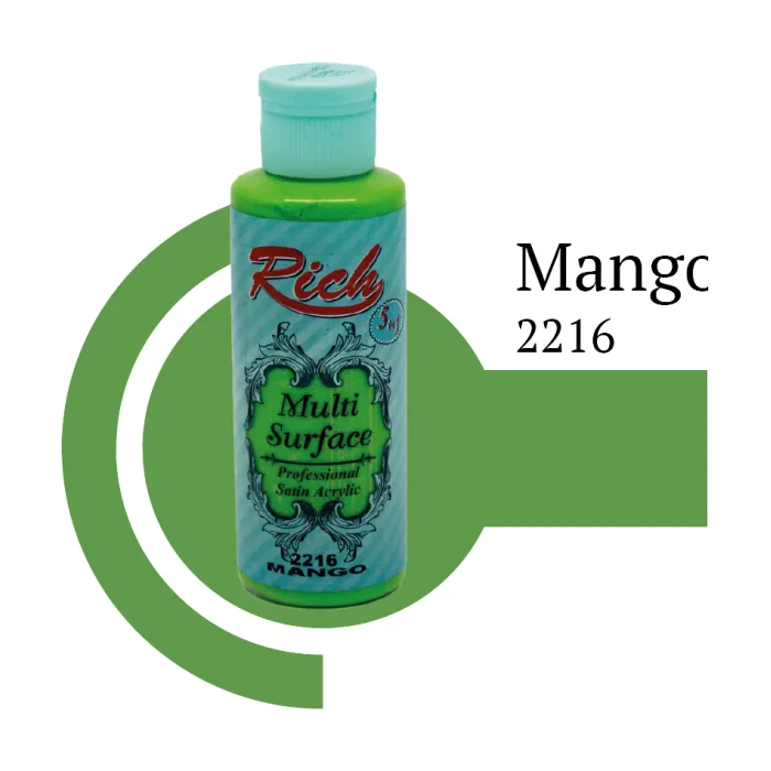 رنگ مولتی سرفیس ریچ انبه‌ای (mangoo) کد 2216 حجم 120 میلی‌لیتر