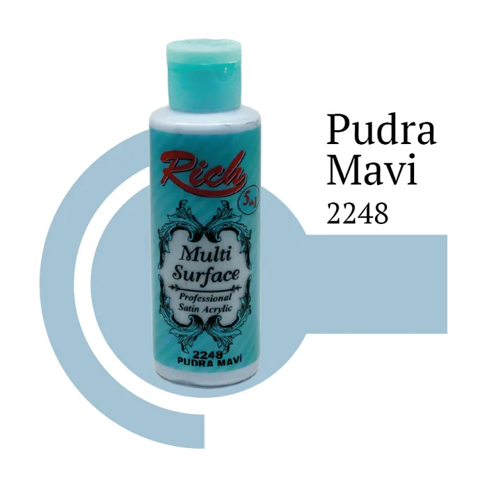 رنگ مولتی سرفیس ریچ آبی پودری (powder blue) کد 2248 حجم 120 میلی‌لیتر