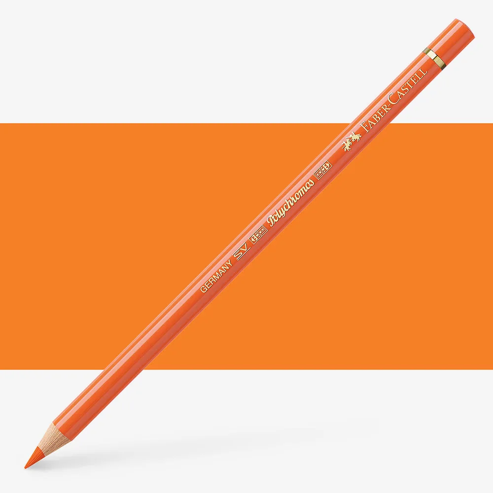 مداد پلی کروم فابر کستل رنگ نارنجی شفاف (Orange glaze) کد 113