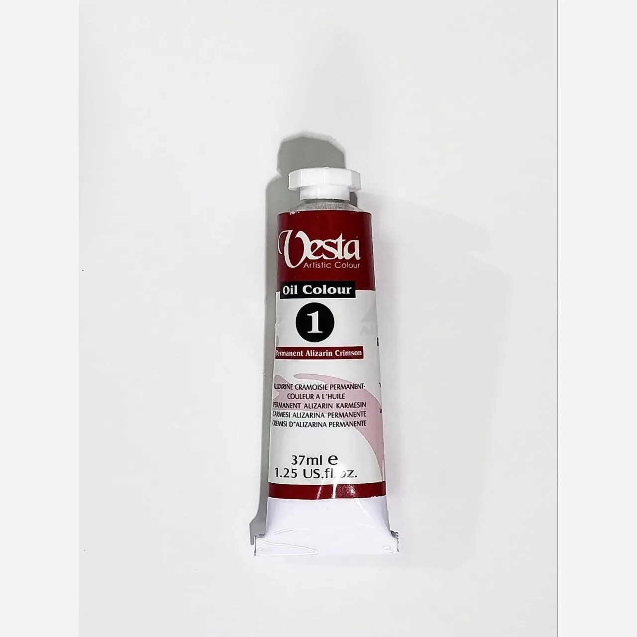 رنگ روغن 37 میل وستا رنگ آلیزارین کریمزون دائمی Permanent Alizarin Crimson 1