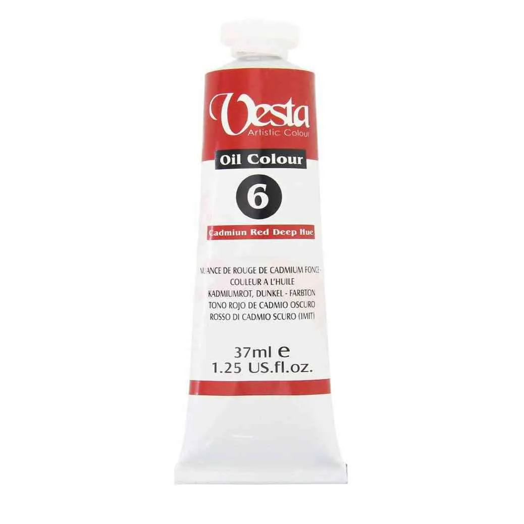 رنگ روغن 37 میل وستا رنگ قرمز کادمیوم تیره Cadmium Red Deep Hue 6