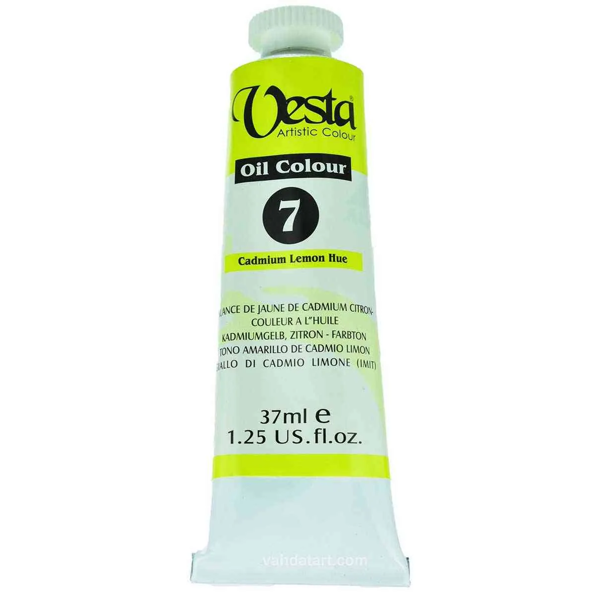 رنگ روغن 37 میل وستا رنگ لیمویی کادمیوم Cadmium Lemon Hue 7
