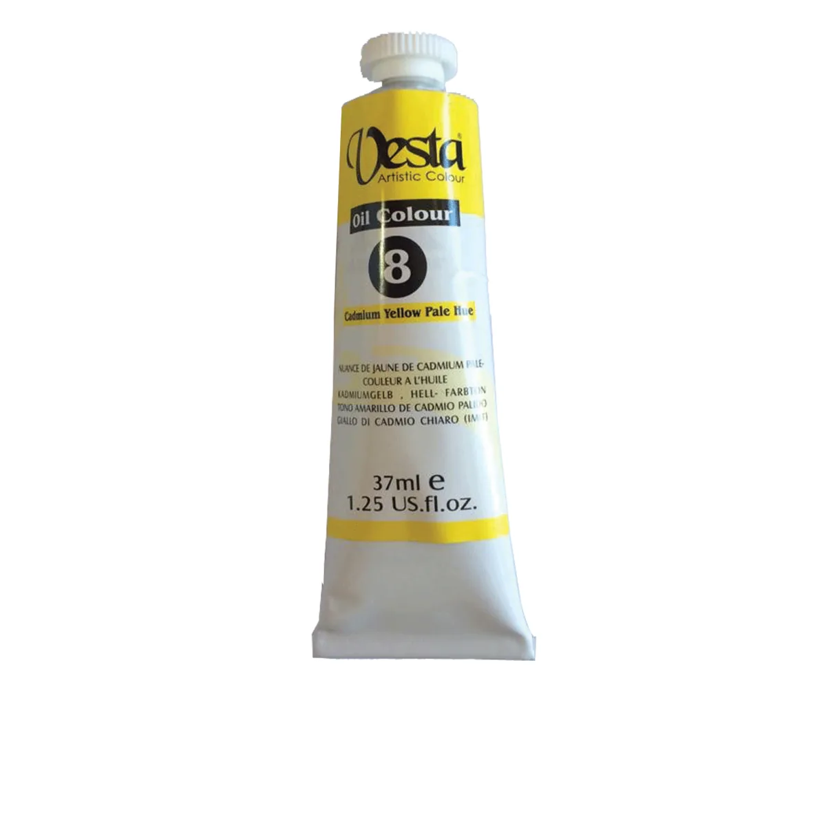 رنگ روغن 37 میل وستا رنگ زرد کادمیوم کم‌رنگ Cadmium Yellow Pale Hue 8