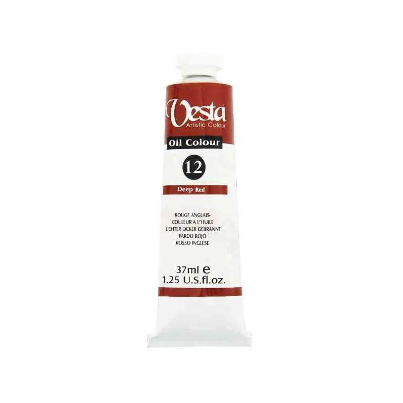 رنگ روغن 37 میل وستا رنگ قرمز دیپ Deep Red 12