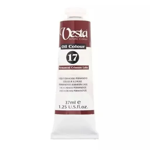 رنگ روغن 37 میل وستا رنگ کریمزون لیک دائمی Permanent Crimson Lake 17