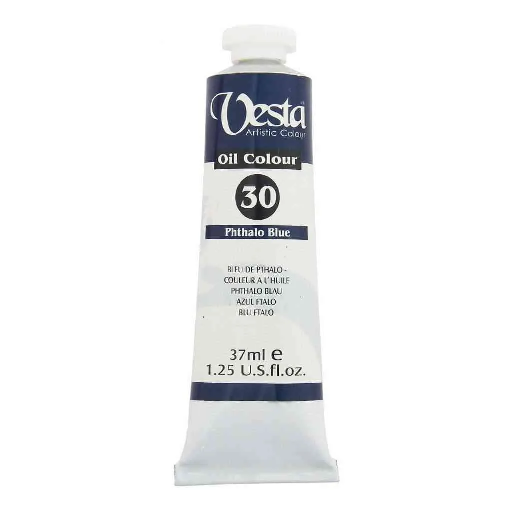 رنگ روغن 37 میل وستا رنگ آبی فتالو Phthalo Blue 30