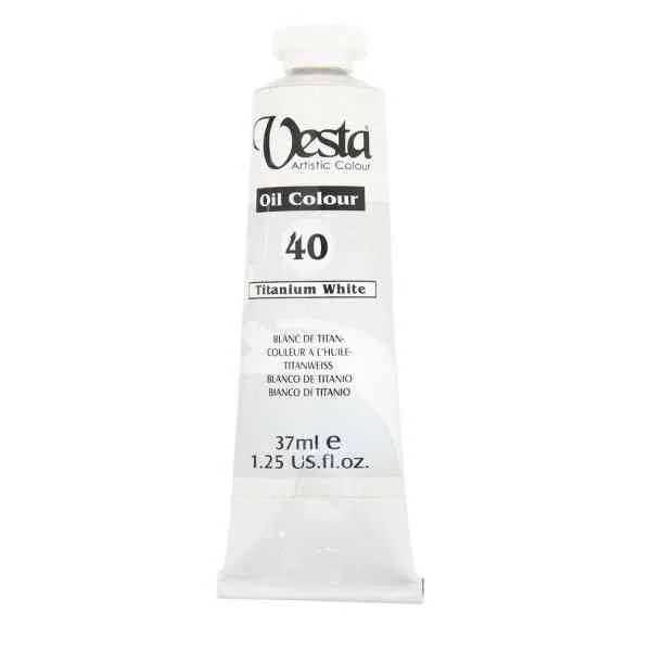 رنگ روغن 37 میل وستا رنگ سفید تیتانیوم Titanium White 40