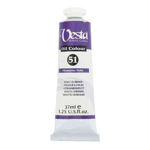رنگ روغن 37 میل وستا رنگ بنفش اولترامارین Ultramarine Violet 51