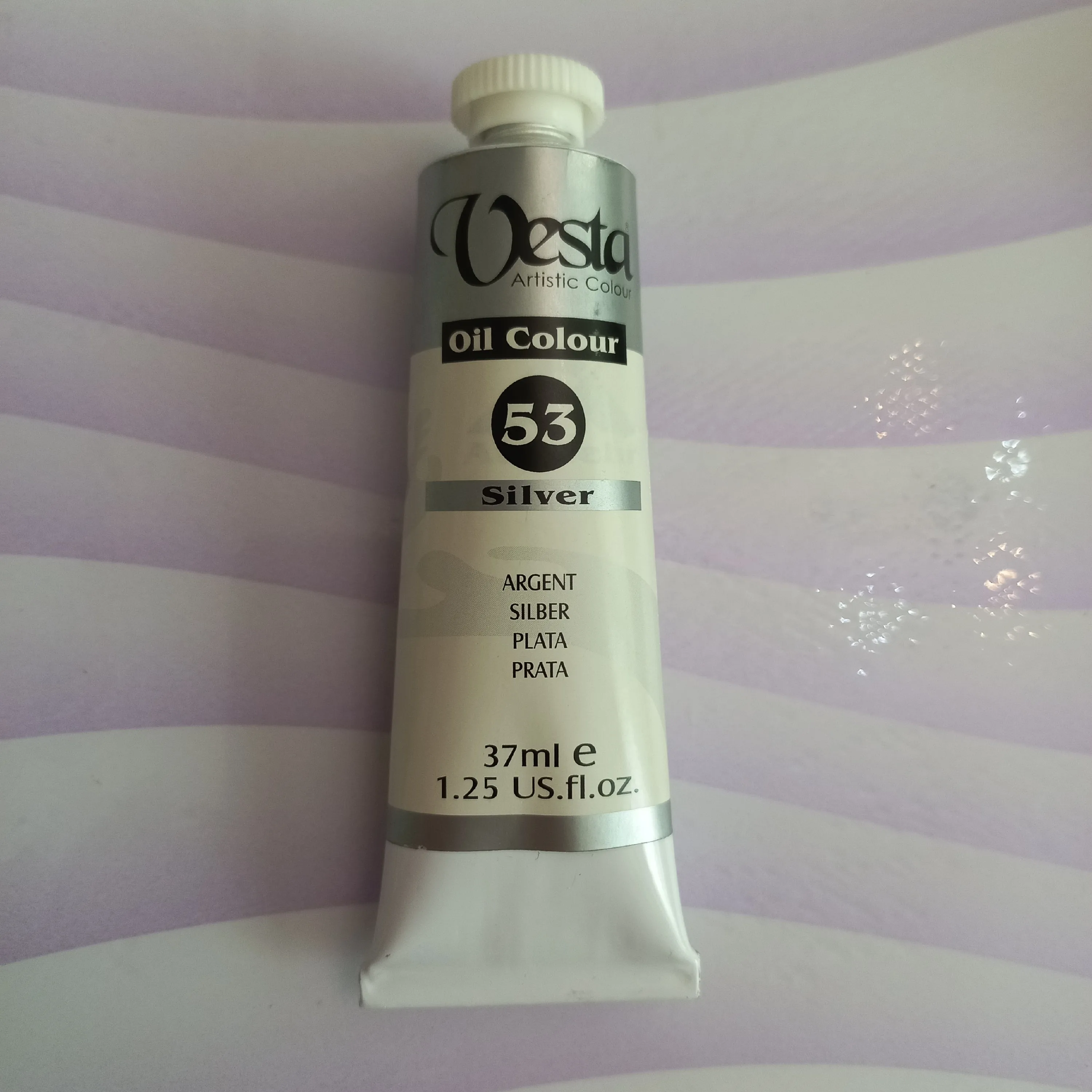 رنگ روغن 37 میل وستا رنگ نقره ای Silver 53