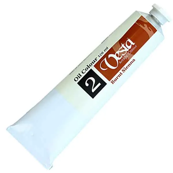 رنگ روغن 120 میل وستا رنگ سیه‌نای سوخته Burnt Sienna 2
